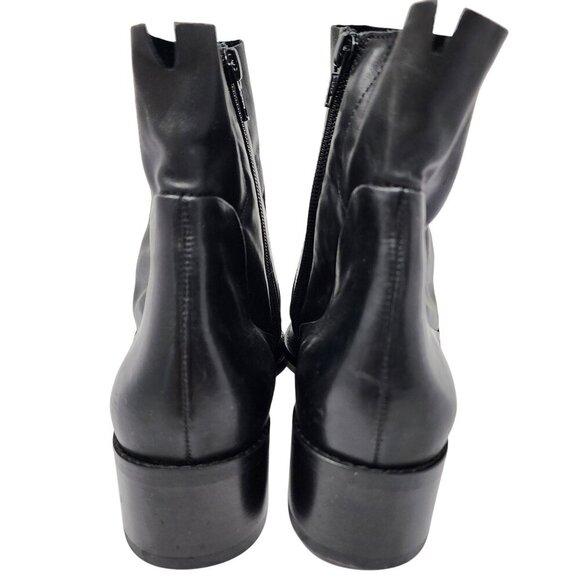 Paul Green Black Leather Ankle Boots With Side Zipper Closure US 8 - Picture 8 of 14